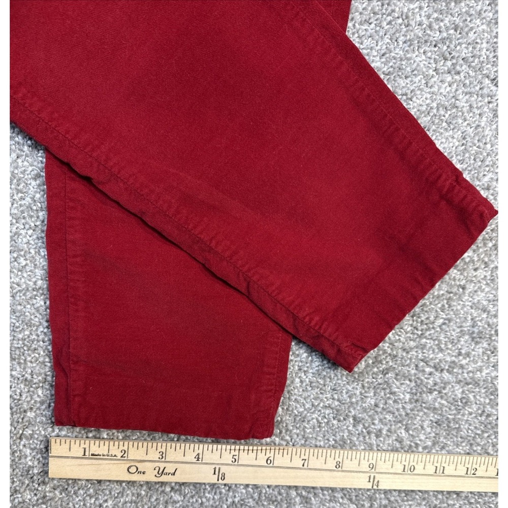 J.McLaughlin Pants Women's 10 Red Velvet Velour Straight Leg Stretch - Picture 5 of 12